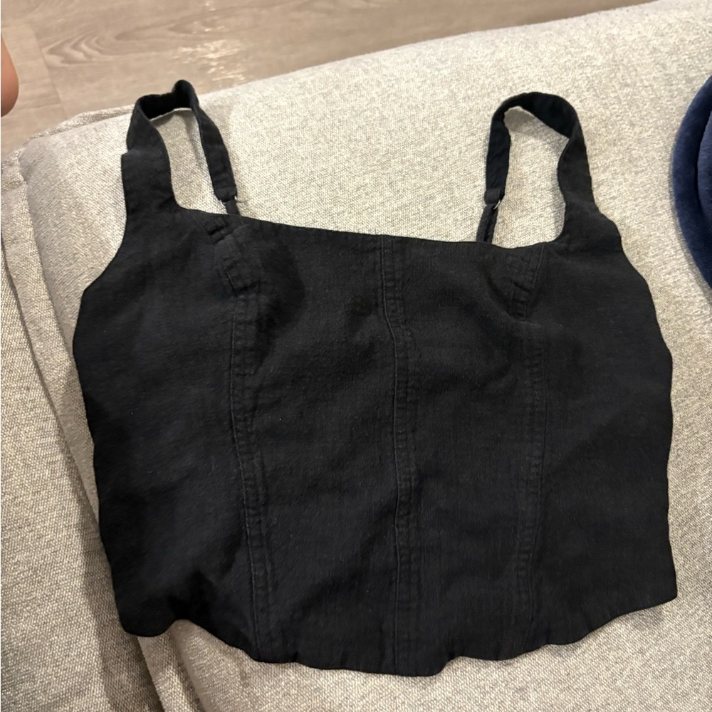 Abercrombie Black Crop Top